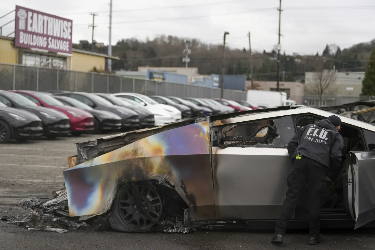 Why are Tesla's cybertrucks, cars, and showrooms being targeted in the US?
